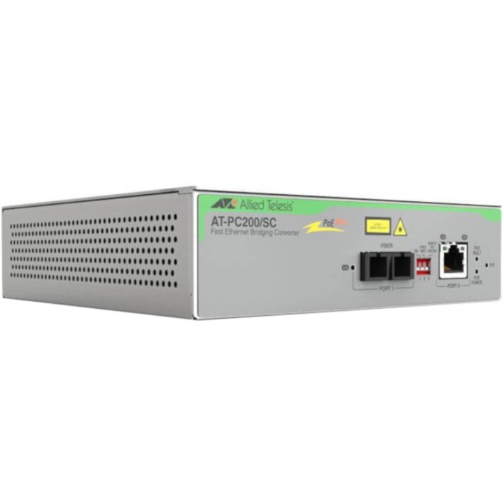 TAA 100MB POE+ MEDIA CONVERTER,SC FIBER