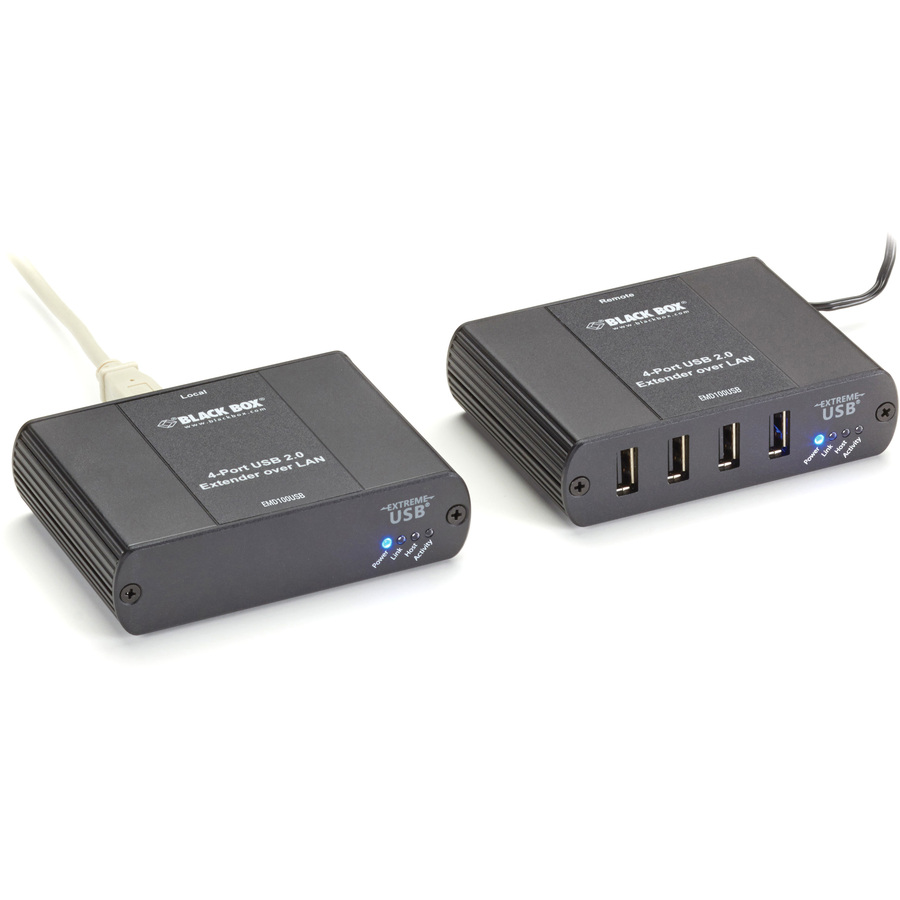 KVM-OVER-IP SWITCHABLE EXTENDER - LAN, 4-PORT, 100M