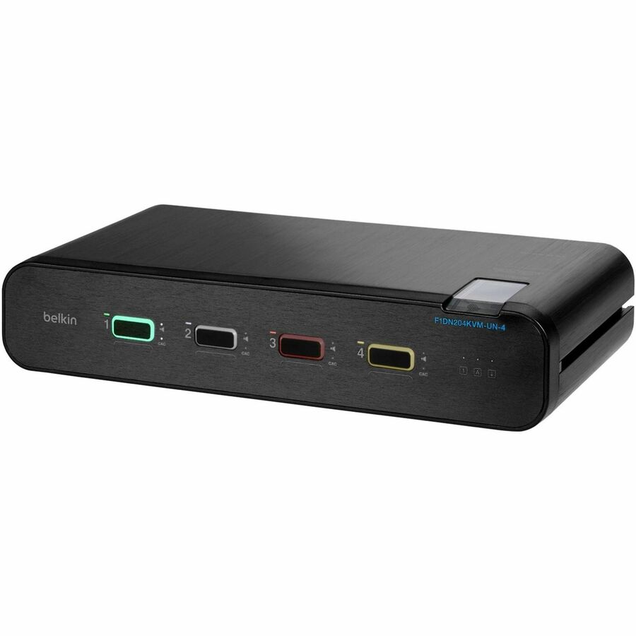 Belkin Universal 2nd Gen Secure KVM Switch, 4-Port Dual Head w/ CAC  4 Computer(s) - 1 Local User(s) - 3840 x 2160 - 11 x USBHDMI - Desktop, Under TableDisplayPort - TAA Compliant