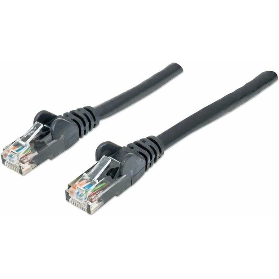 Intellinet Patch Cable CAT6 Black 0.5ft Snagless Boot