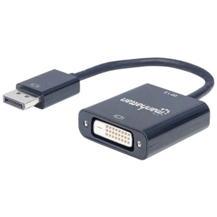 Displayport 1.2a Male to Dvi-D Female, Active, 23 Cm (9 In.), Black