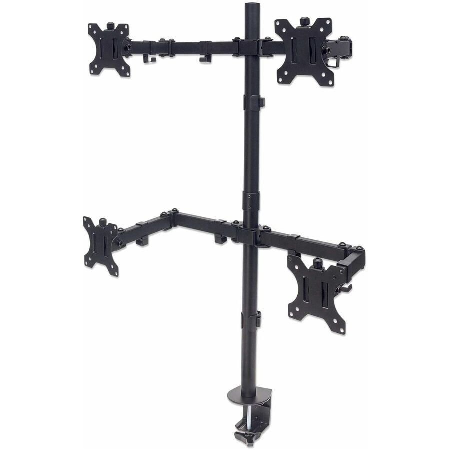 UNIVERSAL FOUR MONITOR MOUNT WITH DOUBLE-LINK SWING ARMS HOLDS FOUR 13IN TO 32IN