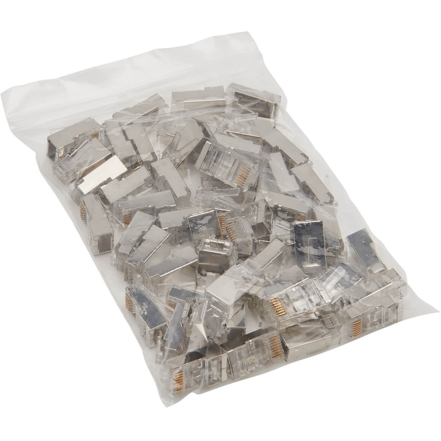EATON TRIPP LITE SERIES CAT6 RJ45 PASS-THROUGH FTP MODULAR PLUG, 50 PACK, TAA