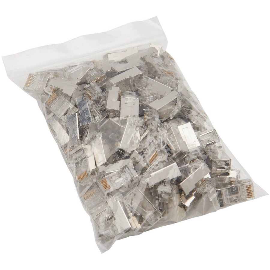 EATON TRIPP LITE SERIES CAT6 RJ45 PASS-THROUGH FTP MODULAR PLUG, 100 PACK, TAA