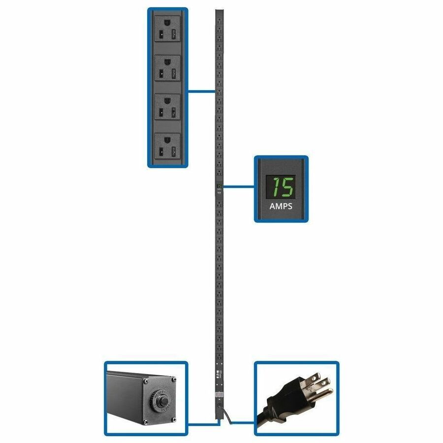 EATON TRIPP LITE SERIES 1.5KW 100-127V SINGLE-PHASE LOCAL METERED PDU - 36 NEMA