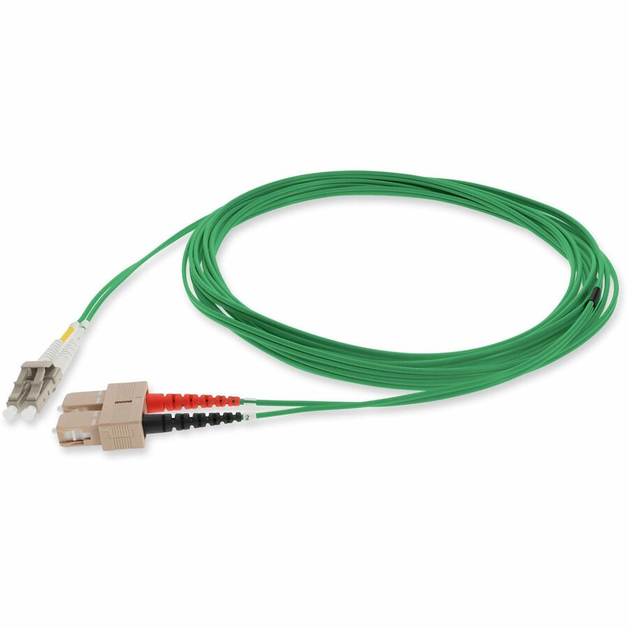 ADDON 10M SC TO LC GREEN OM1 DUPLEX OFNR (RISER-RATED) MMF FIBER PATCH CABLE