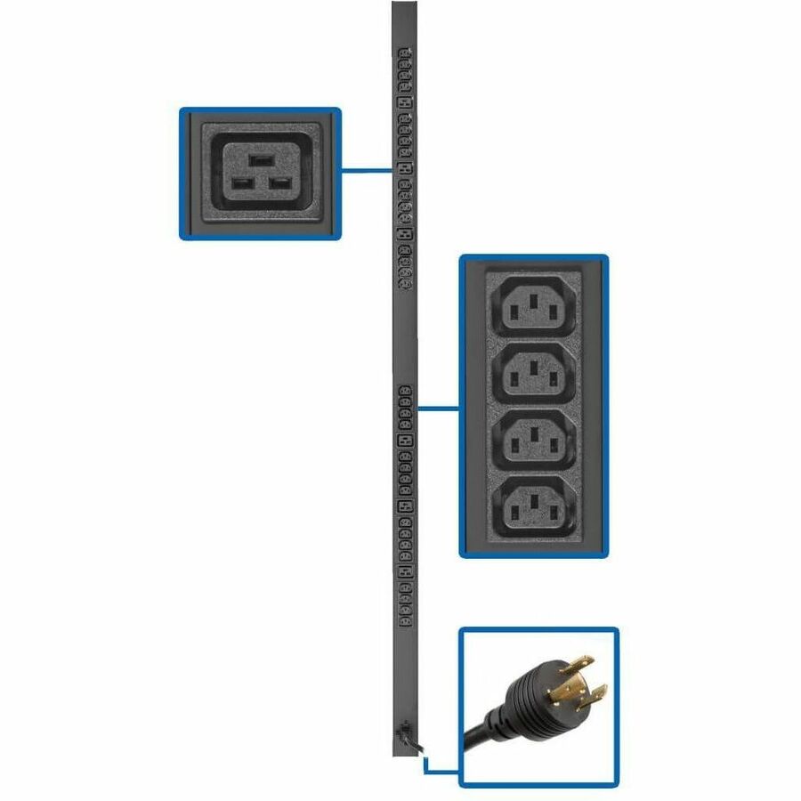 EATON TRIPP LITE SERIES 3.7KW 208/230V SINGLE-PHASE BASIC PDU - 32 C13 & 6 C19 O