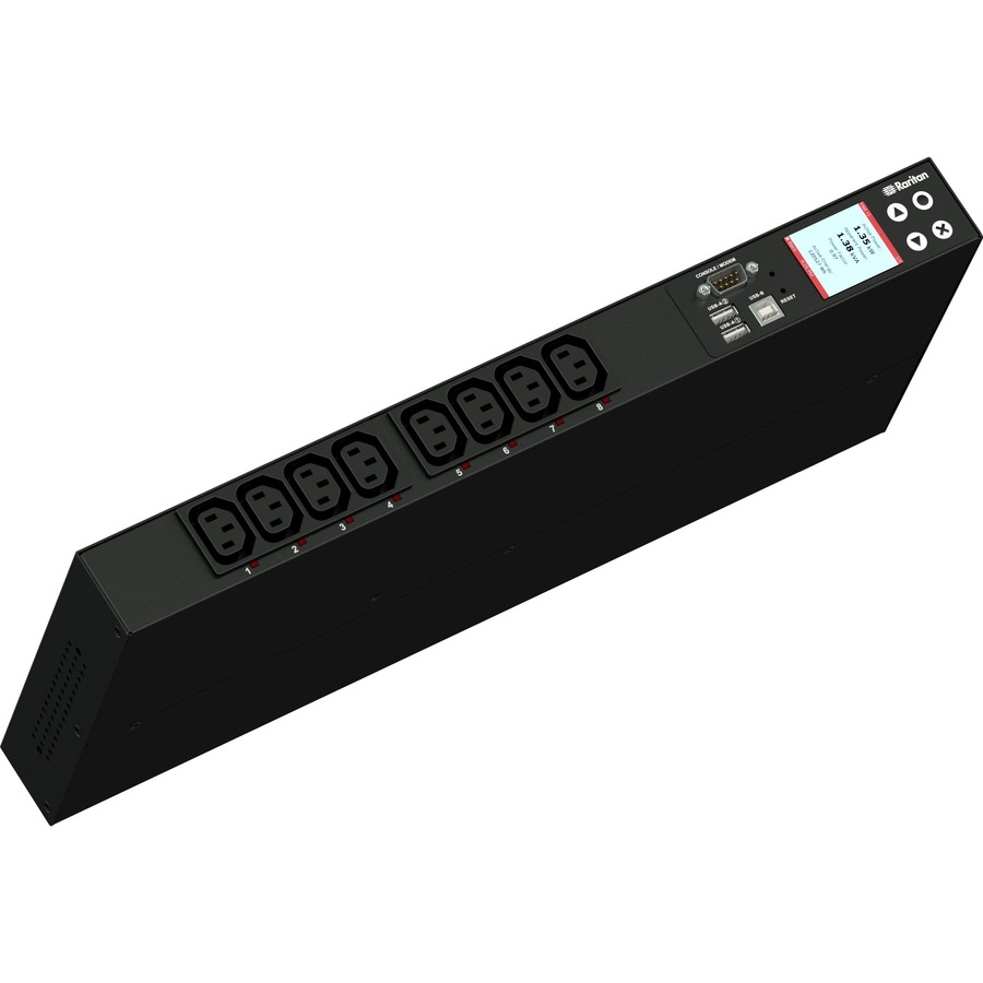 1PH, 120V AC, 20A (16A RATED); 8 OUTLETS: 8X C13; PLUG: NEMA L5-20P (REAR FEED),