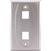 PLATE, WALL,SS,1-G,2PORT