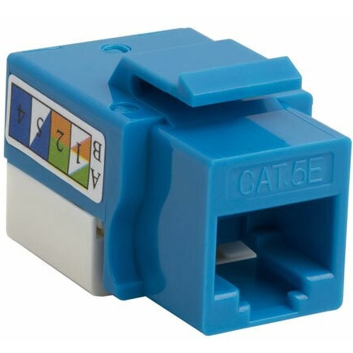 4XEM 10-Pack Cat5e Keystone Jack, Unshielded Blue | Punch Down