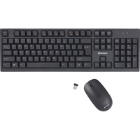 Verbatim Wireless Keyboard and Mouse - USB Type A Wireless Bluetooth 2.40 GHz Keyboard - USB Type A Wireless Mouse - Optical - 1000 dpi - 3 Button - Multimedia Hot Key(s) - Symmetrical - AA, AAA - Compatible with Windows, Mac(Open Box)