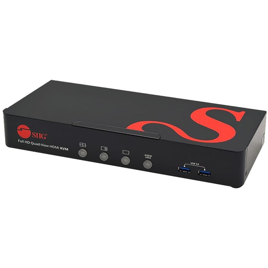 SIIG CE-KV0A11-S1 Quad-View HDMI KVM Processor | MultiView, 4K
