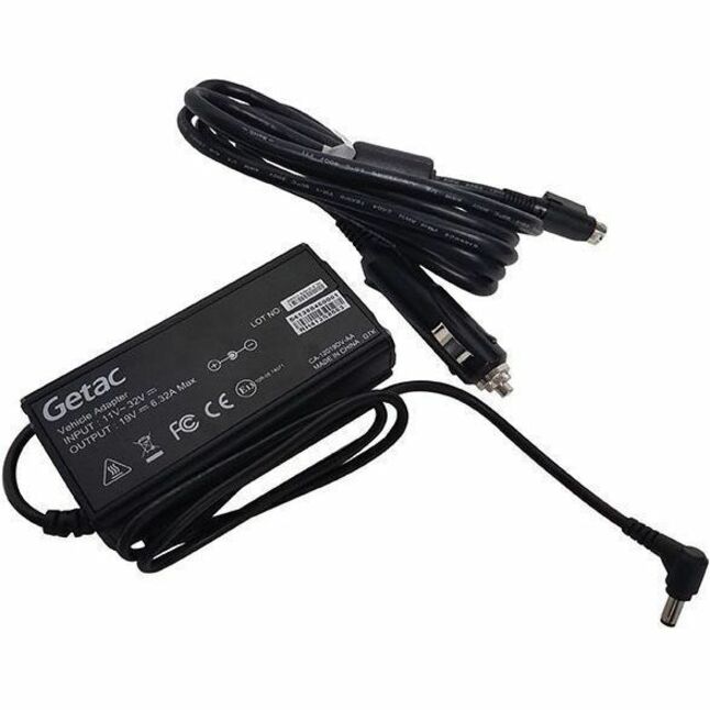 GETAC 120W AUTO POWER ADAPTER WITH CIGARETTE LIGHTER CONNECTOR. REPLACES 17057.