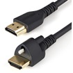 2m (6.6ft) HDMI 2.0 Cable with removable secure locking screw - Knurled thumbscr