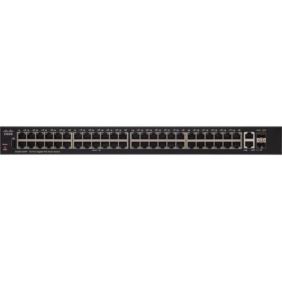 CISCO SG250-50 50-PORT GIGABIT SMART SWITCH REMANUFACTURED