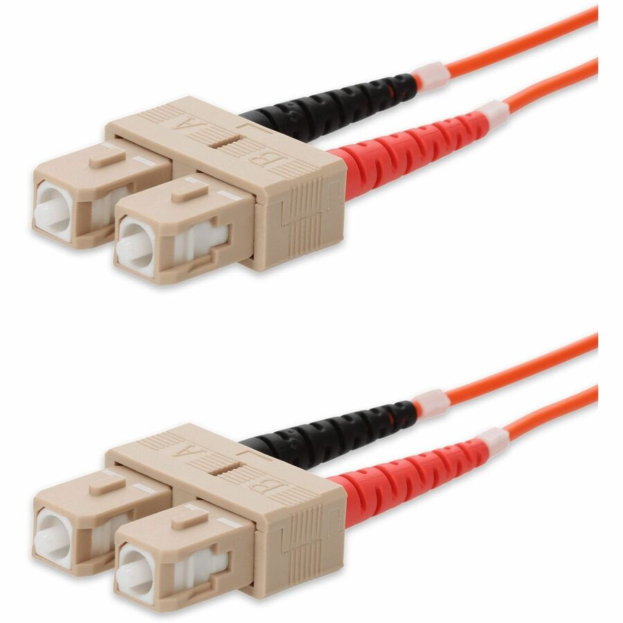 2M SC TO SC ORANGE OM4 DUPLEX OFNR (RISER-RATED) FIBER PATCH CABLE