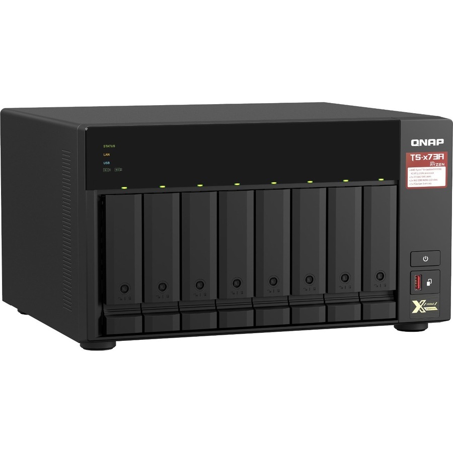 QNAP TS-873A NAS à 8 baies - 2 x emplacements M.2 pour le cache SSD | 8 Go de mémoire | 2x Ethernet 2,5 GbE (TS-873A-8G-US)