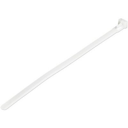 4XEM 100PK 10 in White Reusable Cable Ties | Cable Management, UL, TAA