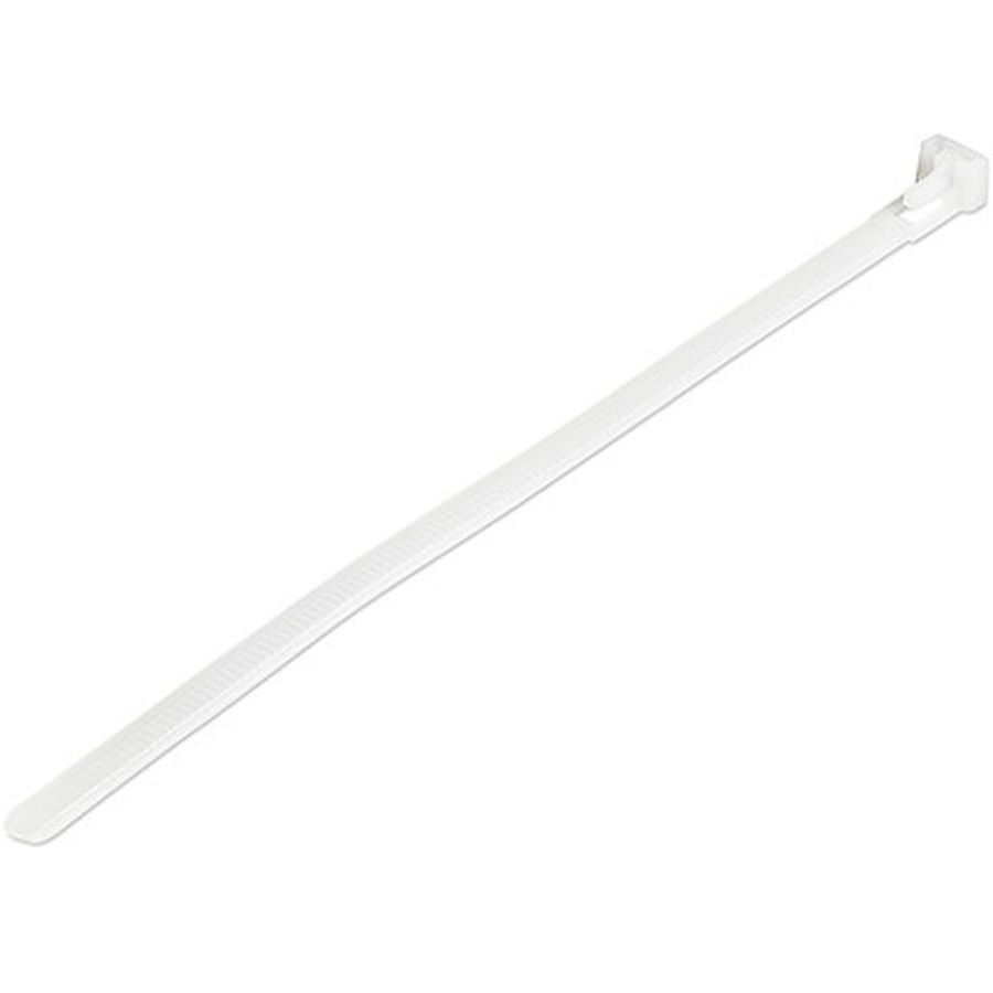 4XEM 1000PK 6 in White Nylon Cable Ties | UL TAA Cable Management