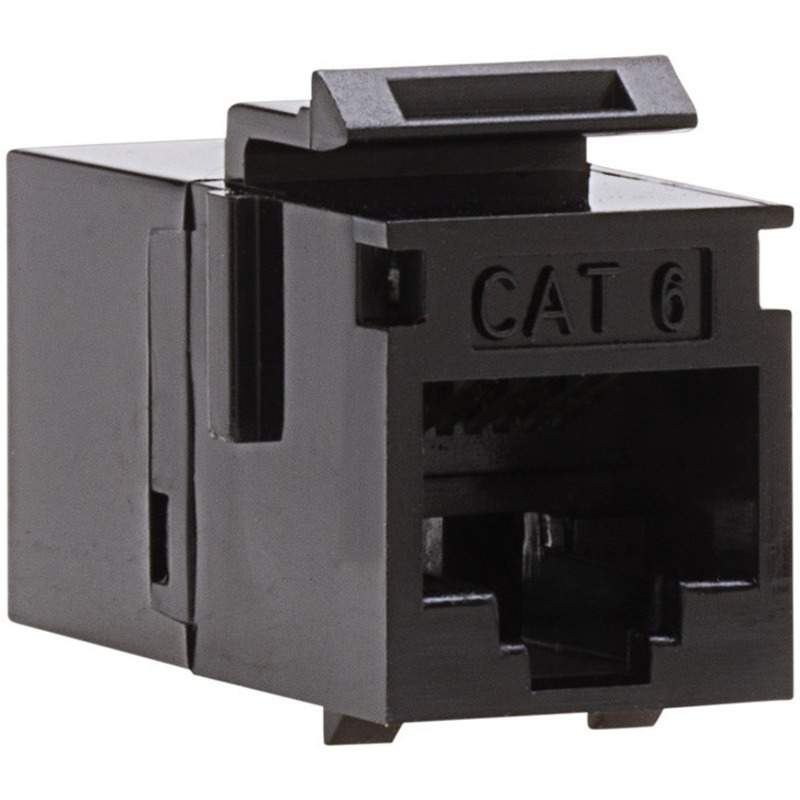 CAT6 KEYSTONE COUPLER, F TO F, BLACK UTP. 1/BAG.
