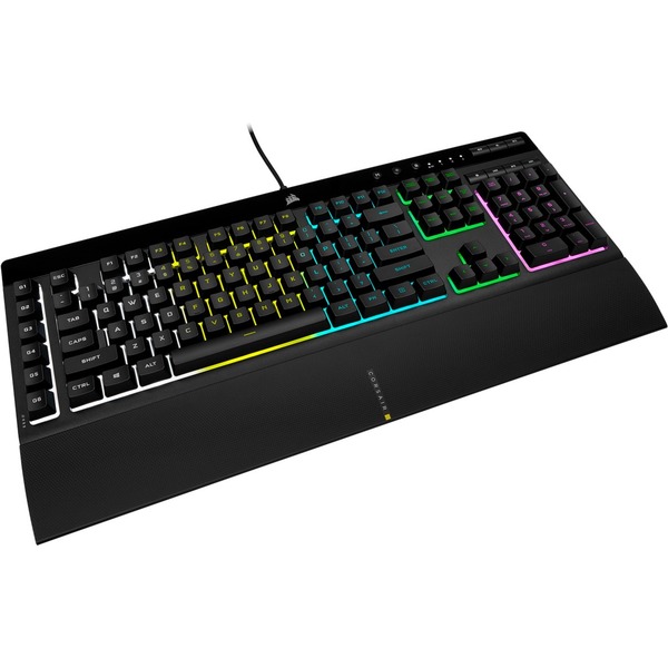 The CORSAIR K55 RGB PRO Gaming Keyboard lights up your desktop with five-zone dynamic RGB backlighting and powers up your gameplay with six easy to set up dedicated macro keys. The K55 RGB PRO XT is certified for IP42 dust and spill-resistance to stand up