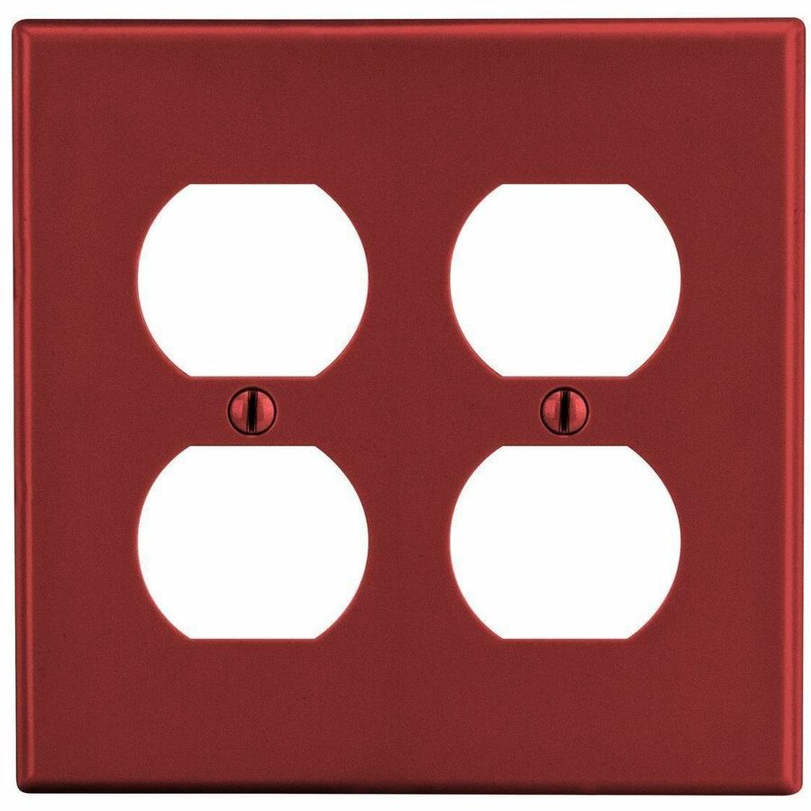 WALLPLATE, M-SIZE, 2-G, 2) DUP, RED