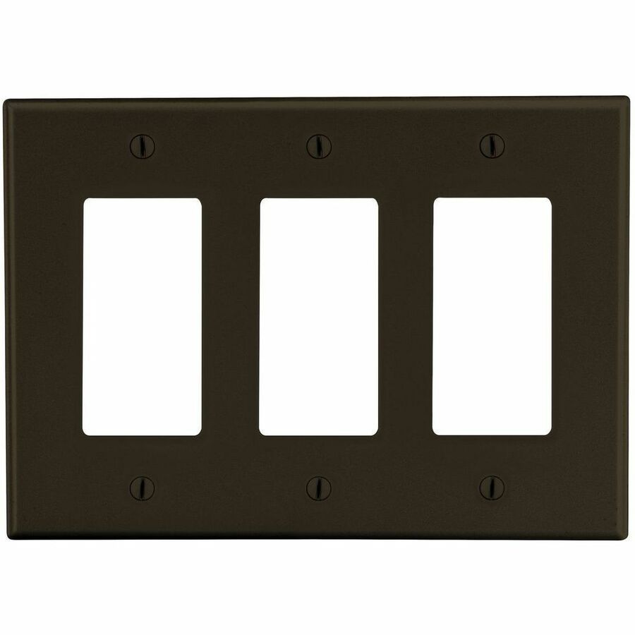 WALLPLATE, M-SIZE, 3-G, 3) DEC, BR