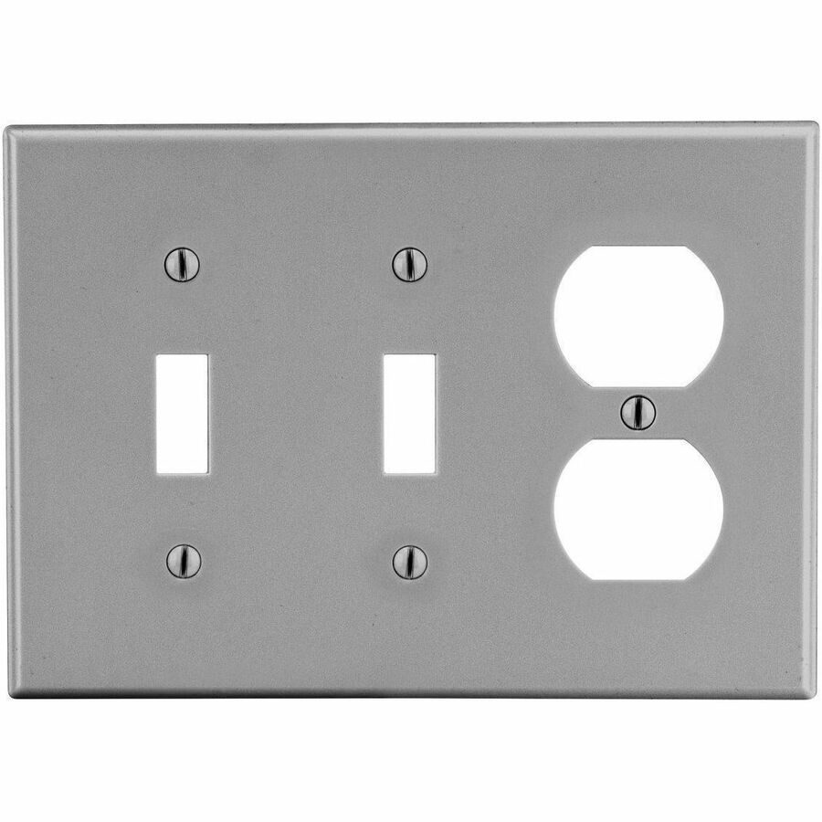 WALLPLATE, 3-G, 2) TOG 1) DUP, GY