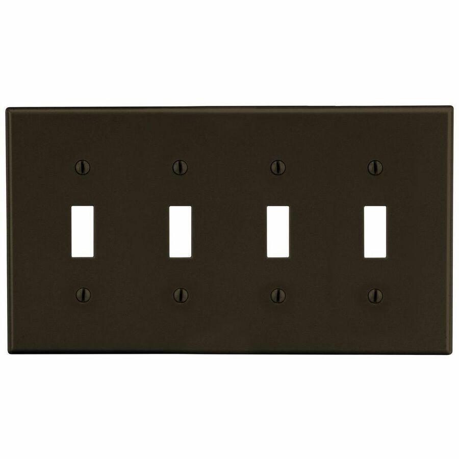 WALLPLATE, M-SIZE, 4-G, 4) TOG, BR