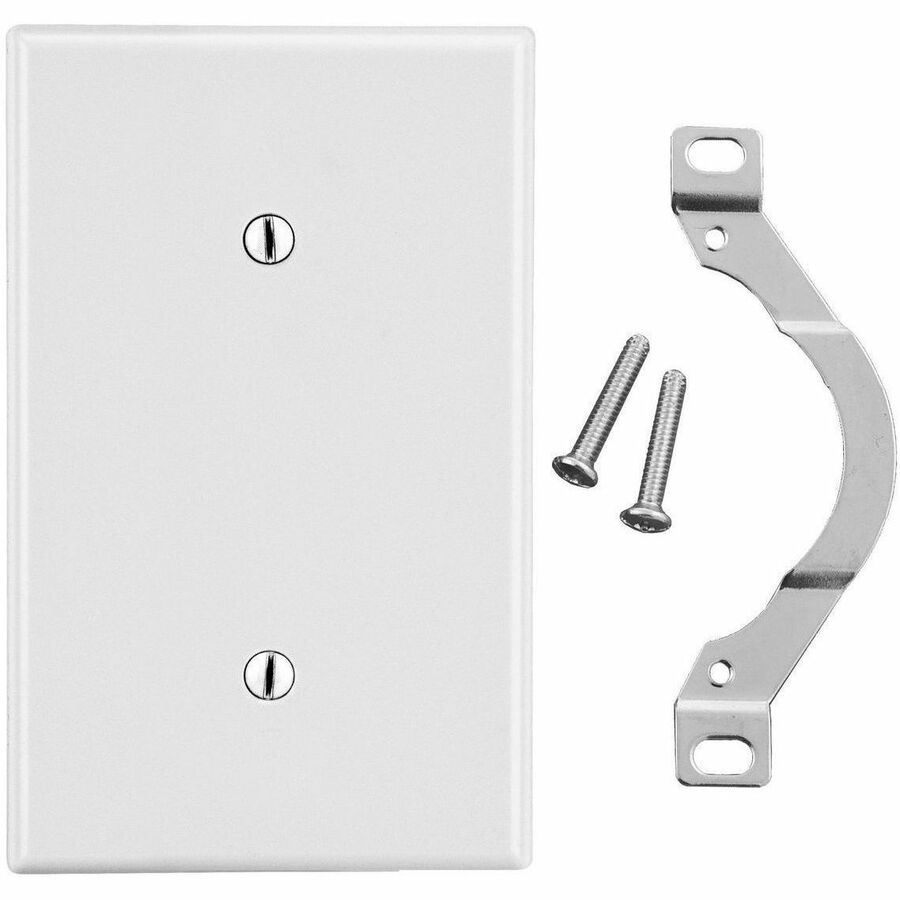 WALLPLATE, 1-G, STRP MT BLANK, WH