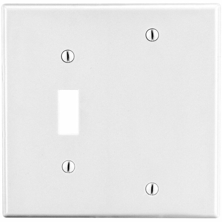 WALLPLATE, 2-G, 1) TOG 1) BLANK, WH