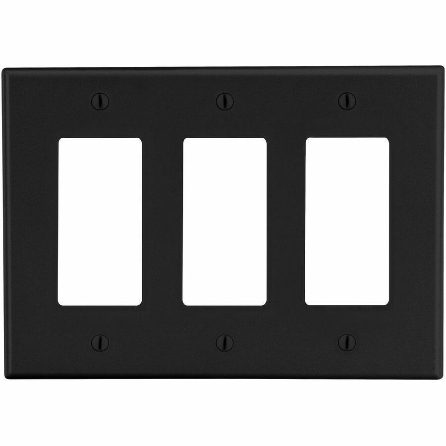 WALLPLATE, M-SIZE, 3-G, 3) DEC, BK