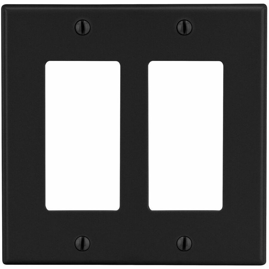 WALLPLATE, M-SIZE, 2-G, 2) DEC, BK