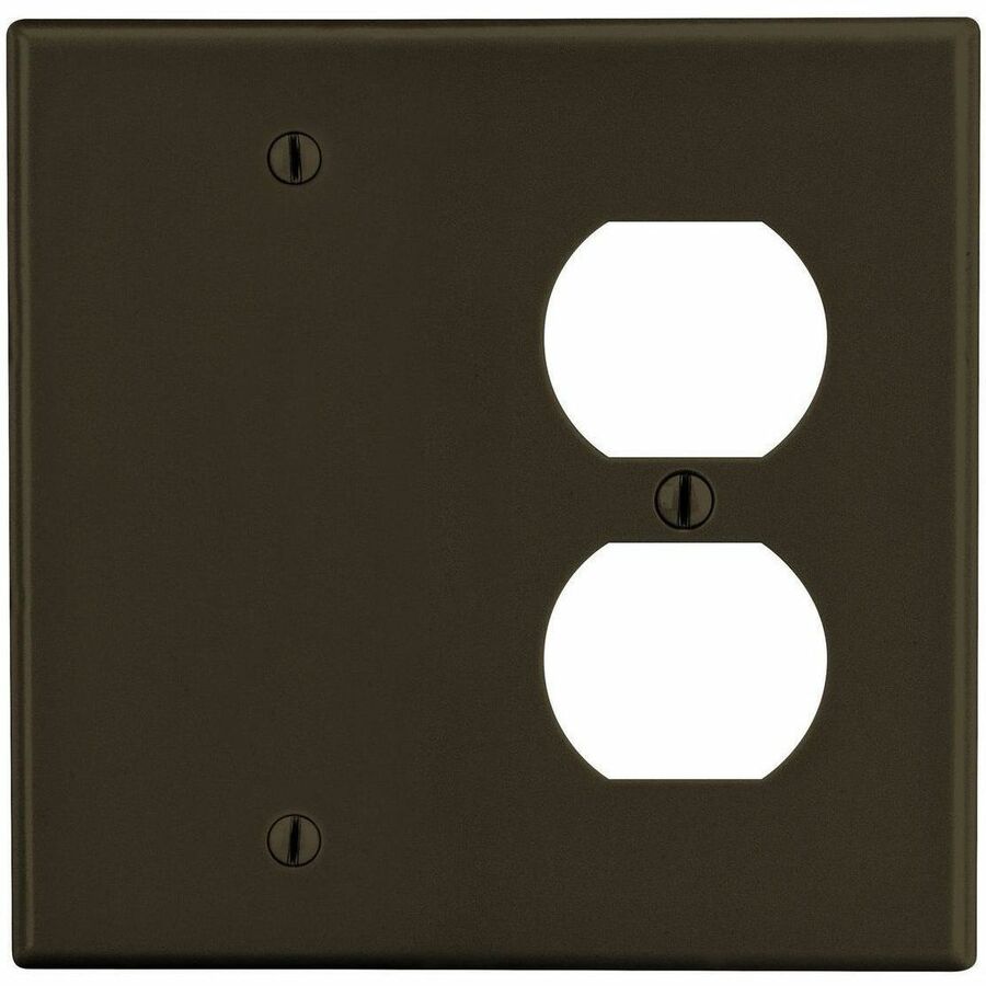 WALLPLATE, 2-G, 1) DUP 1) BLANK, BR