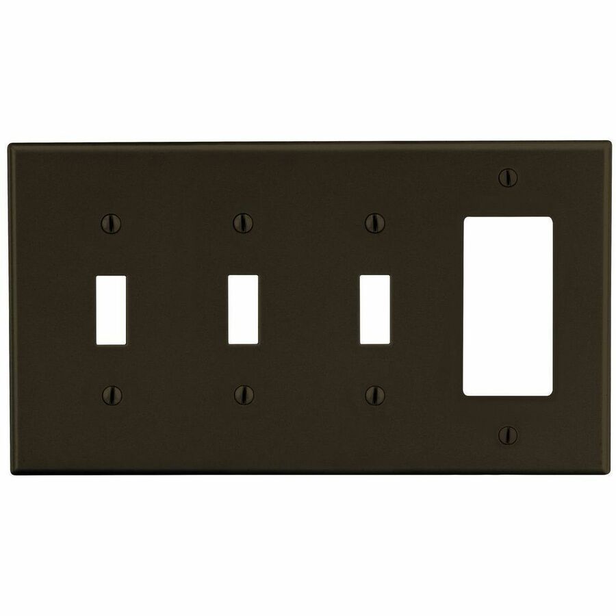 WALLPLATE, 4-G, 3) TOG 1) DEC, BR