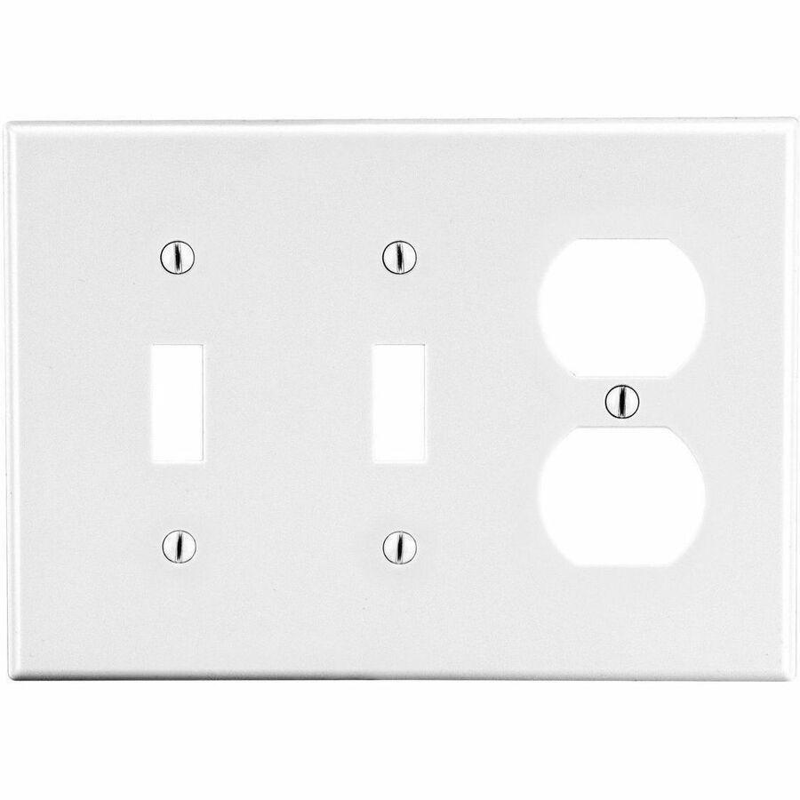 WALLPLATE, 3-G, 2) TOG 1) DUP, WH