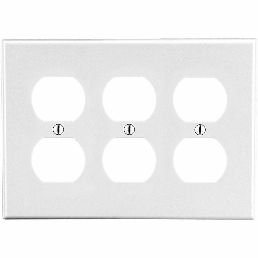 WALLPLATE, 3-G, 3) DUP, WH
