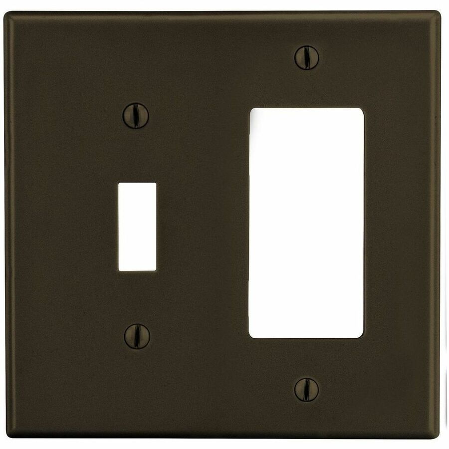 WALLPLATE, 2-G, 1) TOG 1) DECOR, BR