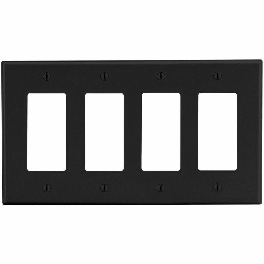 WALLPLATE, 4-G, 4) DEC, BK