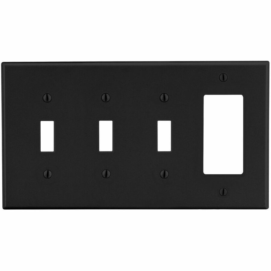 WALLPLATE, 4-G, 3) TOG 1) DEC, BK