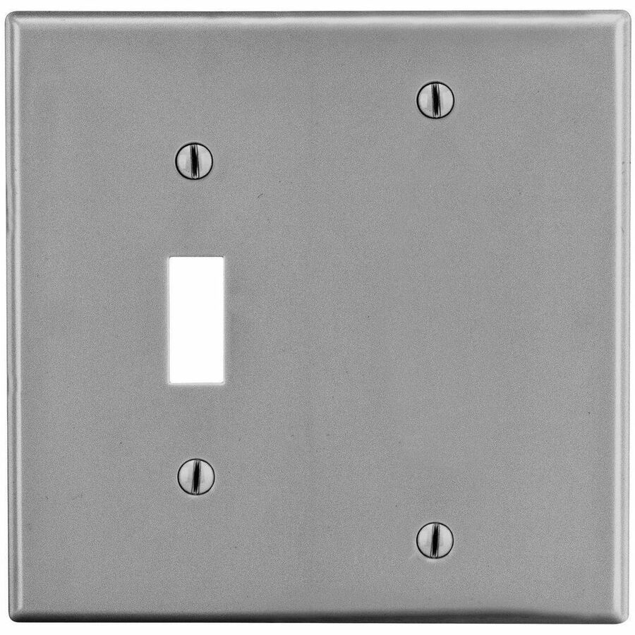 WALLPLATE, 2-G, 1) TOG 1) BLANK, GY