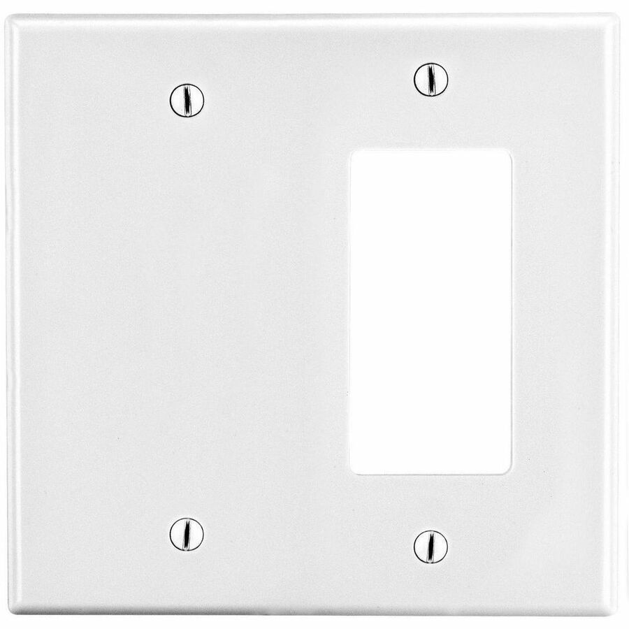 WALLPLATE, 2-G, 1) DECOR 1) BLANK, WH