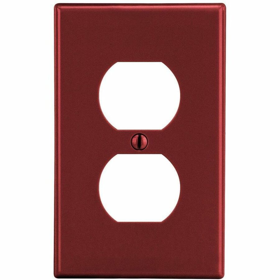 WALLPLATE, 1-G, 1) DUP, RED