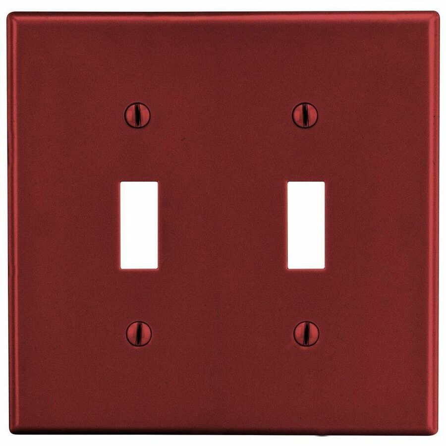 WALLPLATE, M-SIZE, 2-G, 2) TOG, RED