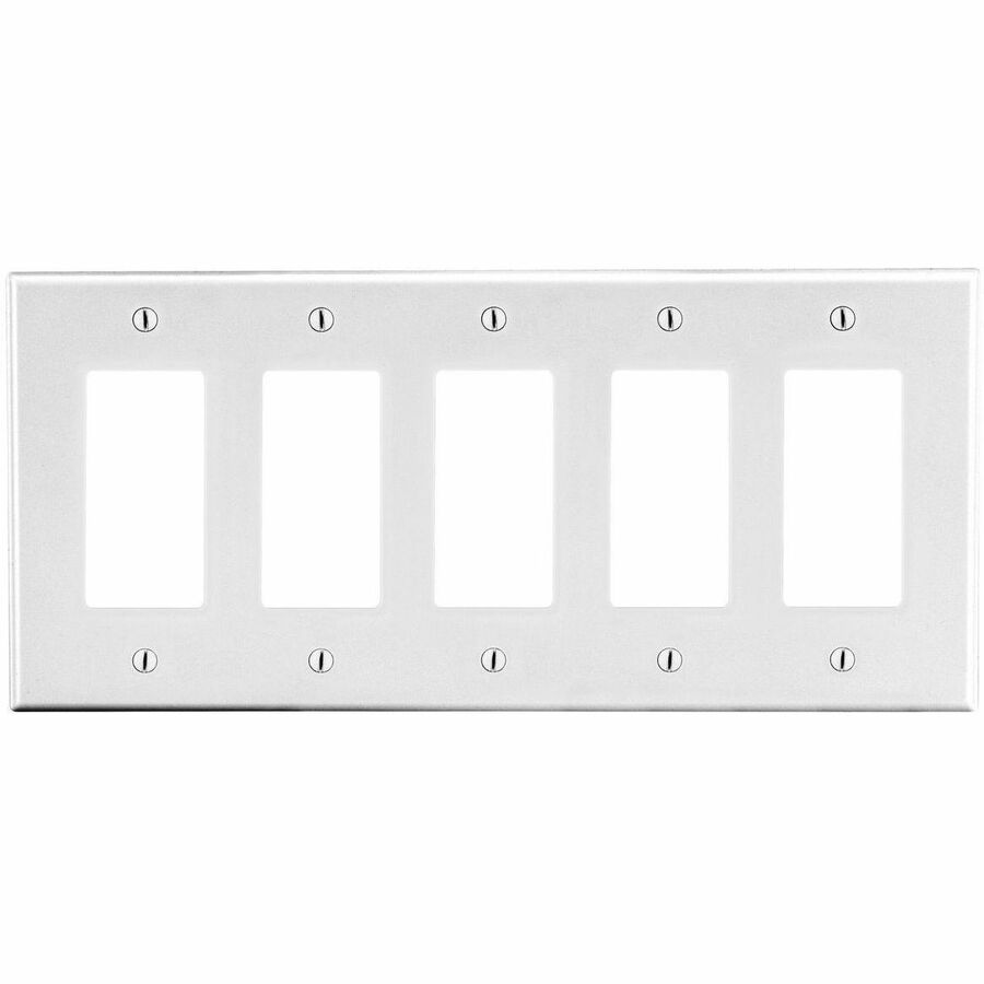 WALLPLATE, 5-G, 5) DEC, WH