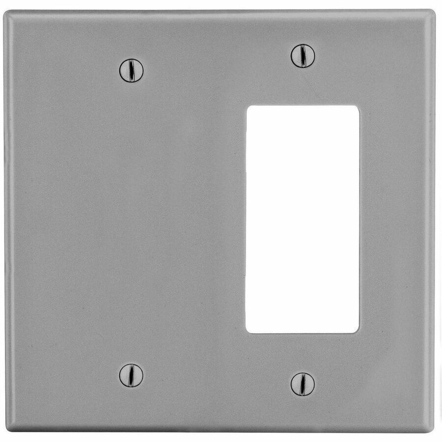 WALLPLATE, 2-G, 1) DECOR 1) BLANK, GY