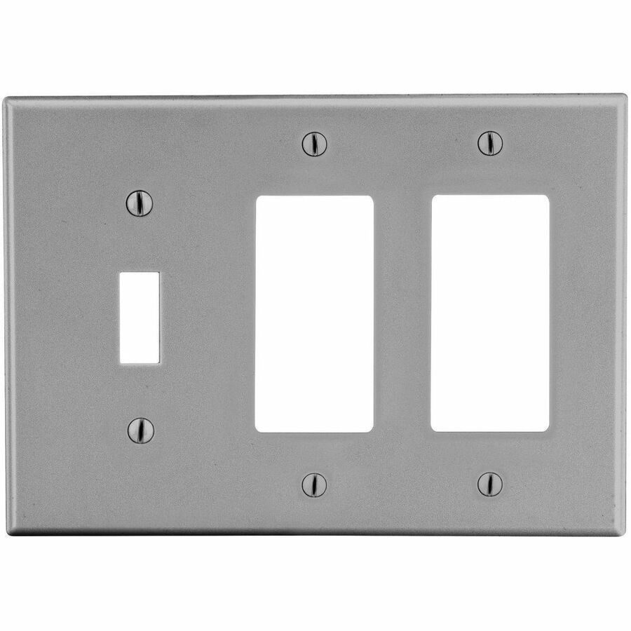 WALLPLATE, 3-G, 1) TOG 2) DECOR GY