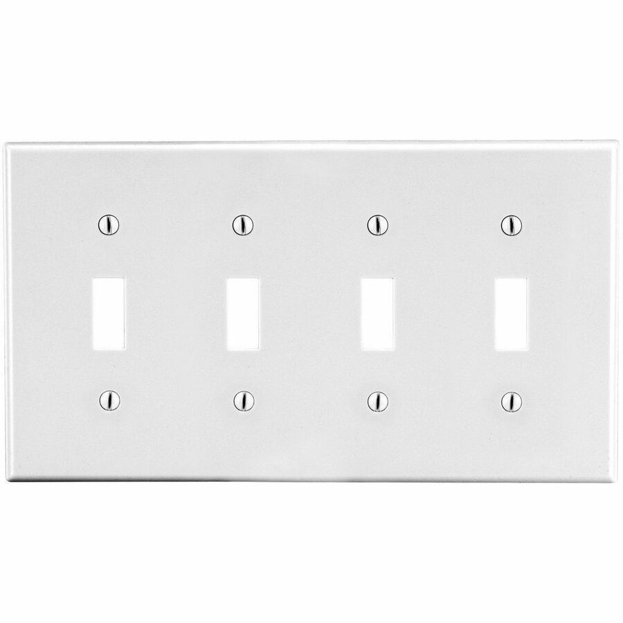WALLPLATE, M-SIZE, 4-G, 4) TOG, WH