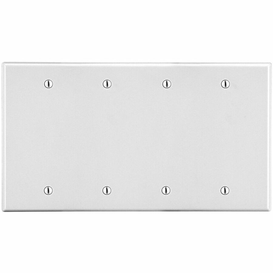 WALLPLATE, 4-G, 4) BOX MT BLANK WH