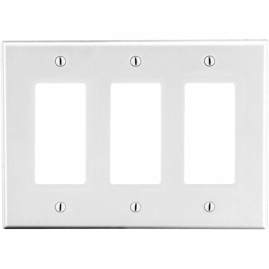 WALLPLATE, 3-G, 3) DEC, WH